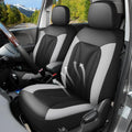 GIANT PANDA Fit Kia Sportage Forte Telluride Sorento Seltos Soul K5 NIRO Carnival Front Car Seat Cover, 3D Air Mesh Breathable Seat Protector, Grey+Black(2-Pack)