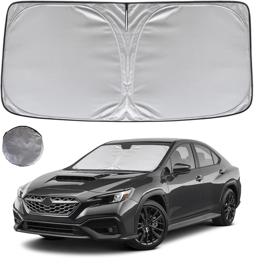 KAYZT Windshield Sun Shade for 2017-2023 Subaru Impreza WRX Sedan Impreza WRX Hatchback WRX STI Foldable Sunshade Front Window Custom Fit Car Accessories
