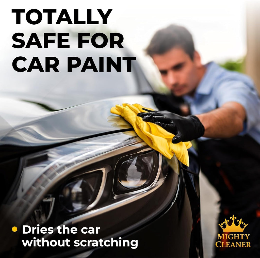 Premium Shammy Cloth for Car Drying - 26”x17” - Super Absorbent Chamois Towel for Car - Scratch-Free, Reusable & Soft
