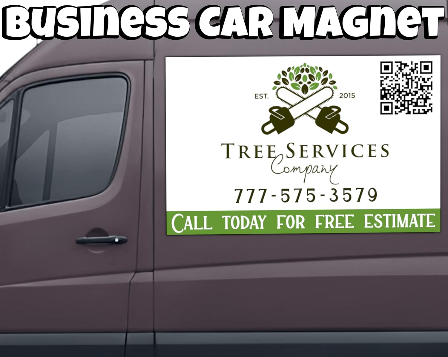 My Happy Customized Gifts Custom and Professional Logo Magnet Sign Personalized Logo for Your Car, Van, Truck Advertise Your Business Magnetic Signs