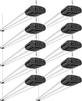Bbounder 10 Pack Linkable LED Utility Shop Light, 4 FT Integrated Fixture for Garage, 40W Equivalent 250W, 5000K Daylight, Surface + Suspension Mount, Florescent Light Fixture Replacement, Black