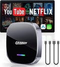 FAHREN 3rd-Gen Wireless CarPlay Adapter for iPhone& Android Auto, Support Netflix/YouTube, Mini Android Auto Wireless Adapter, Plug & Play,Only Fit with The 2018+ Cars with OEM Wired CarPlay