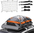 WEIZE 54" x 34" x 6" 200lb Heavy Duty Roof Rack Carrier Basket with Waterproof Bag, Cargo Net and Ratchet Straps, Universal Car Top Luggage Holder for SUV, Truck