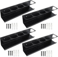 RealPlus Aerosol Spray Can Holder Rack Organizer, 5 Can Spray Bottle Holder Heavy-Duty Steel Wall Mounted for Garage and Workspace, Pack of 4
