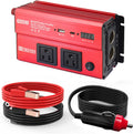 HITRENDS 600W Inverter for Car Power Inverters, 12V DC to 110V AC Converter with 3.0 A USB & PD 30W Type-C Port & 2 AC Outlets, 12 Volt Battery Inverter Car Cigarette Lighter for RV Truck