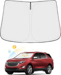 Windshield Sun Shade for Chevrolet/Chevy Equinox 2018-2024 Accessories Thicken 6-Layer Foldable Front Window Sunshade Sun Visor Protector Block UV Rays Keep Vehicle Cool
