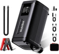 4-in-1 Dual Cylinder tire inflator with Jump Starter,4000A Portable Car Battery Charger up to 8.0L Engine,160 PSI Dual Power Car Air Pump Cordless Air Compressor,20000 mAh PD 65W Powerbank