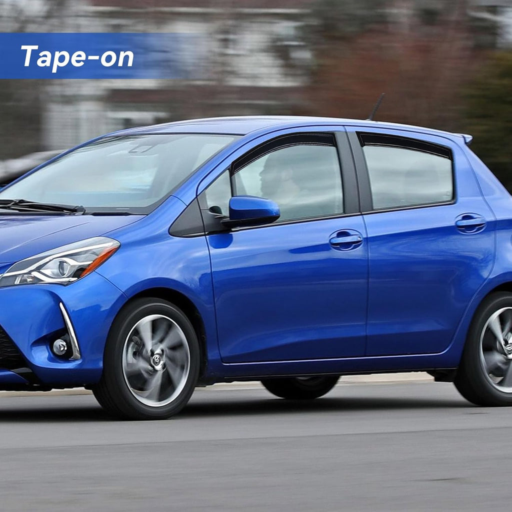 Window Visors Rain Guards for 2012-2018 Toyota Yaris Hatchback, Out-Channel Window Vent Wind Deflectors Visors Shades for 12-18 Toyota Yaris