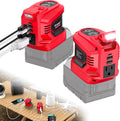 Power Inverter Compatible with Milwaukee 18V Battery,Ecarke 200W Portable Power Supply Phone Charger,DC 18V to AC 110V~120V Power Station with 2 USB&AC Battery Powered Outlet Inverter (2pc)
