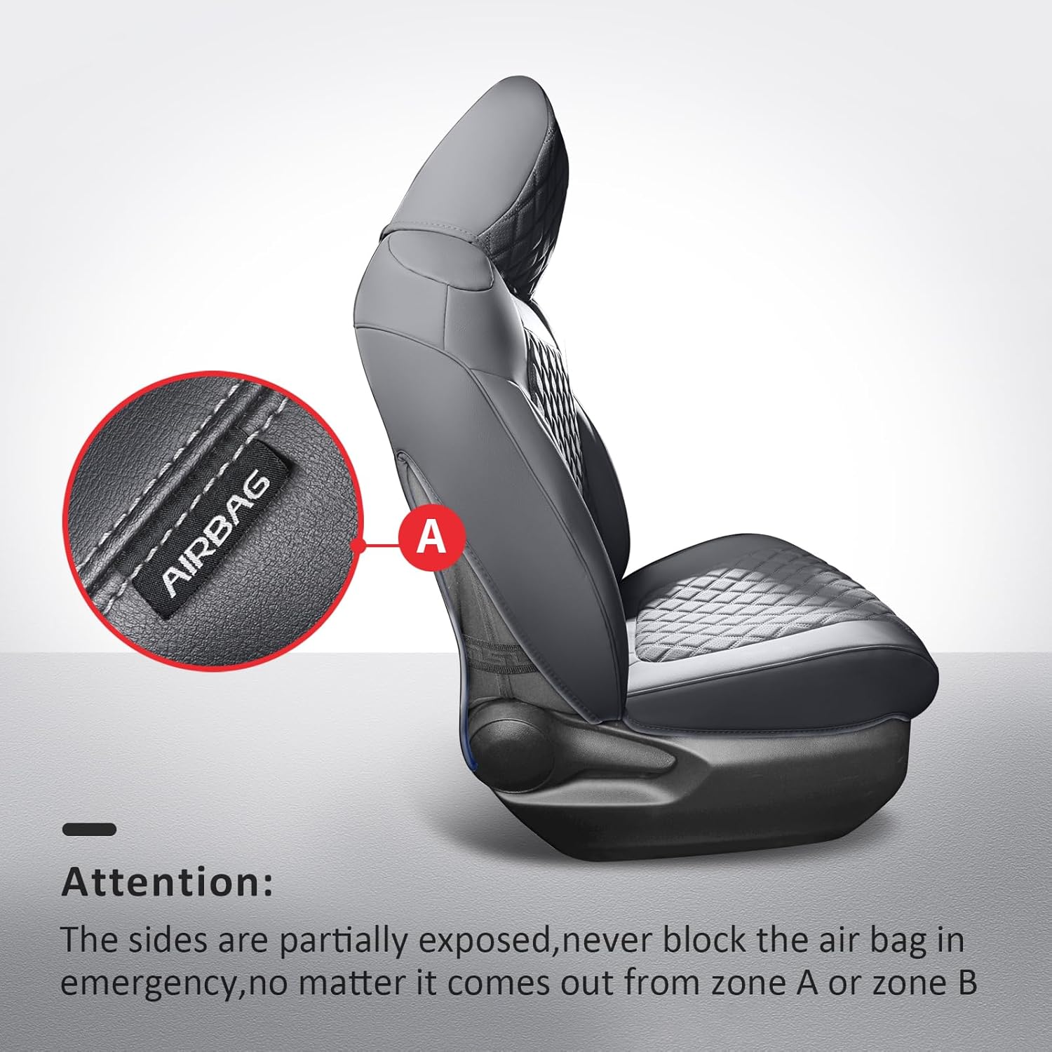 MIROZO RAV4 Seat Covers,Faxu Leather Car Seat Covers Non-Hybrid Fits for 2019-2025 Toyota RAV4 LE,XLE,XLE Premium,Limited,SUV Seat Cover,Seat Cushion Full Set (Not for Adv & TRD-Off,Grey)