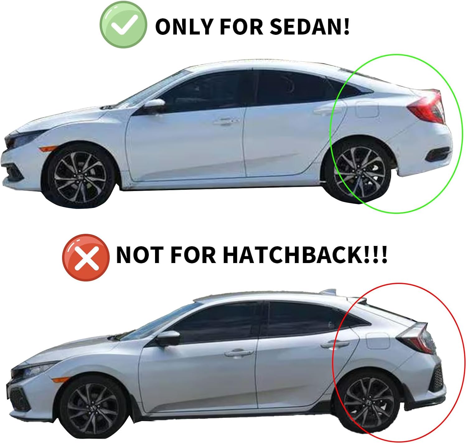 Window Visors Rain Guards for 2022 2023 2024 2025 Honda Civic, Out-Channel Window Vent Wind Deflectors Visors Shades for 22 23 24 25 Civic, for Sedan ONLY