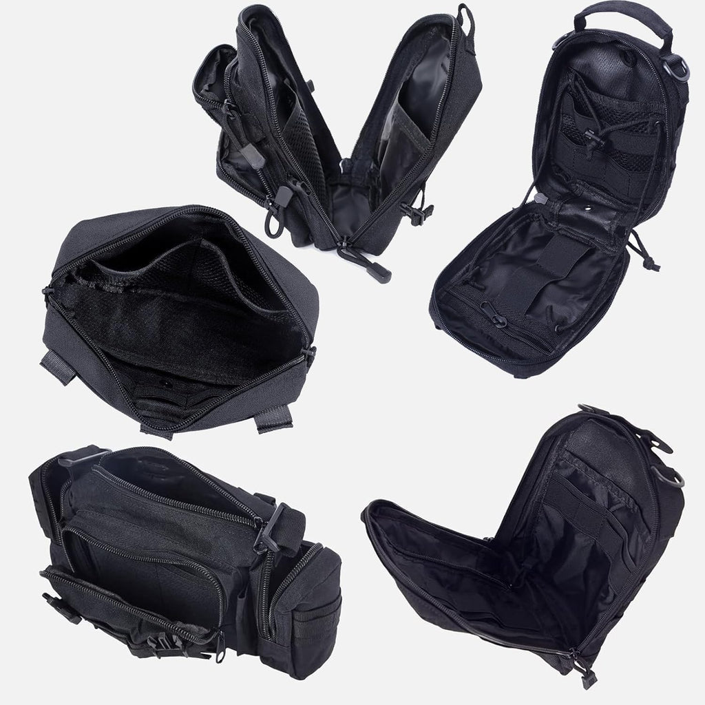 Universal Tactical Seat Back Organizer Vehicle Molle Panel Organizer Storage Bag with 5 Detachable Molle Pouch for All Vehicel Such as Jeep,Truck,SUV, Car, Ford,Chevy etc