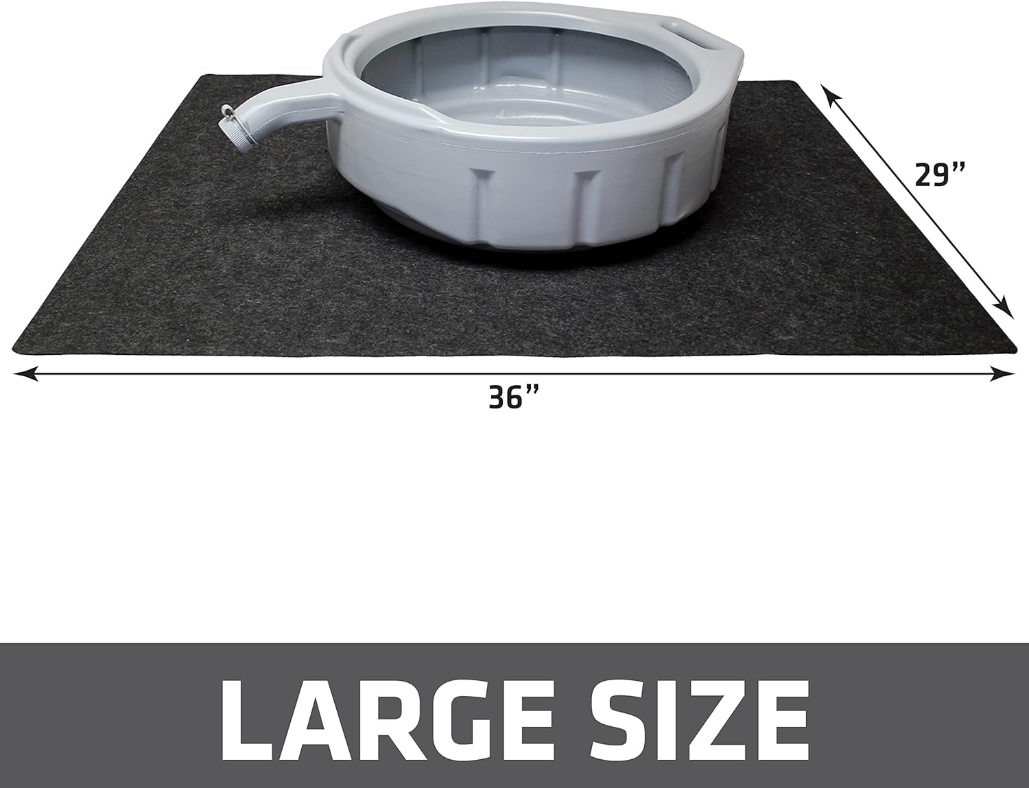 Drymate Oil Spill Mat (29" x 36"), Premium Absorbent Oil Pad, Reusable, Washable, Durable, Waterproof Backing Contains Liquids, Protects Garage Floor Surface (USA Made)