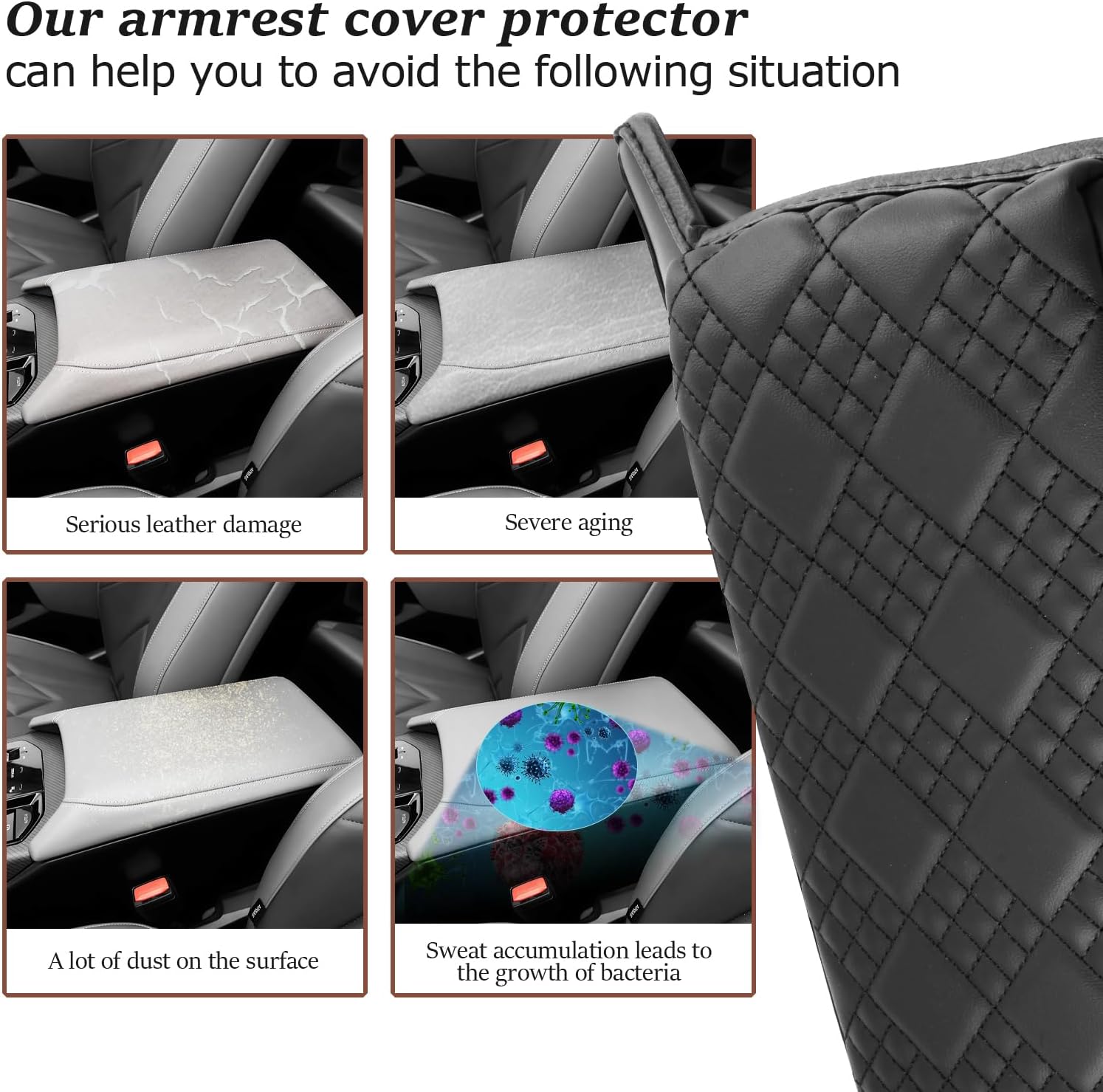 SKTU for 2025 BMW X3 Accessories Center Console Cover for 2025 BMW X3 Armrest Cover BMW X3 2025 Accessories 2025+ X3 (30 xDrive/M50 xDrive) Center Console Cushion
