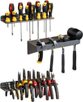 Wall Mount Screwdriver Organizer, Pliers Holder, Hammer Rack, 3PCS Alloy Steel Hand Tool Storage Organizer for Garage Workshop
