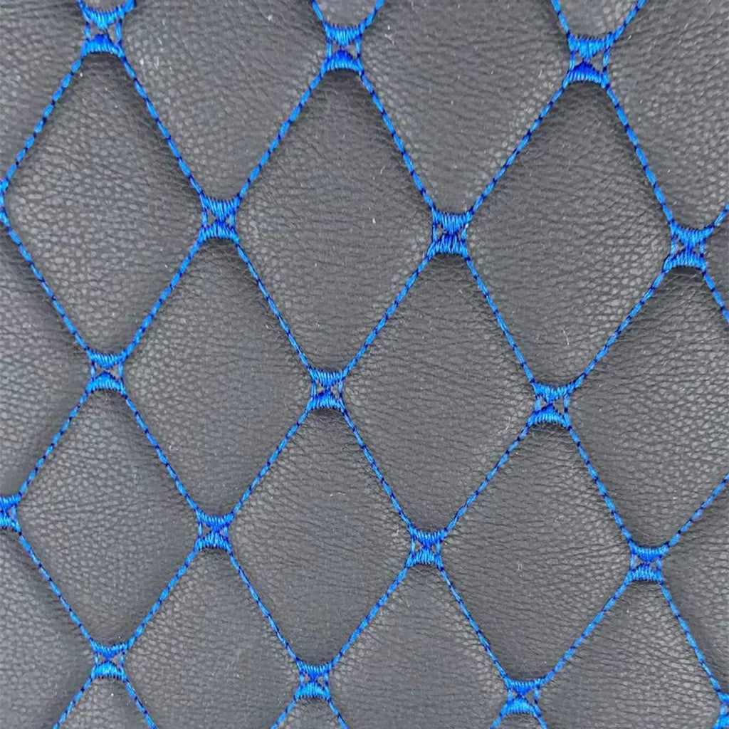 Custom All-Weather Protection Luxury Leather Floor Mats for Cars SUVs Trucks According Anti-Slip Leather Floor mats ﻿ (Black Blue)