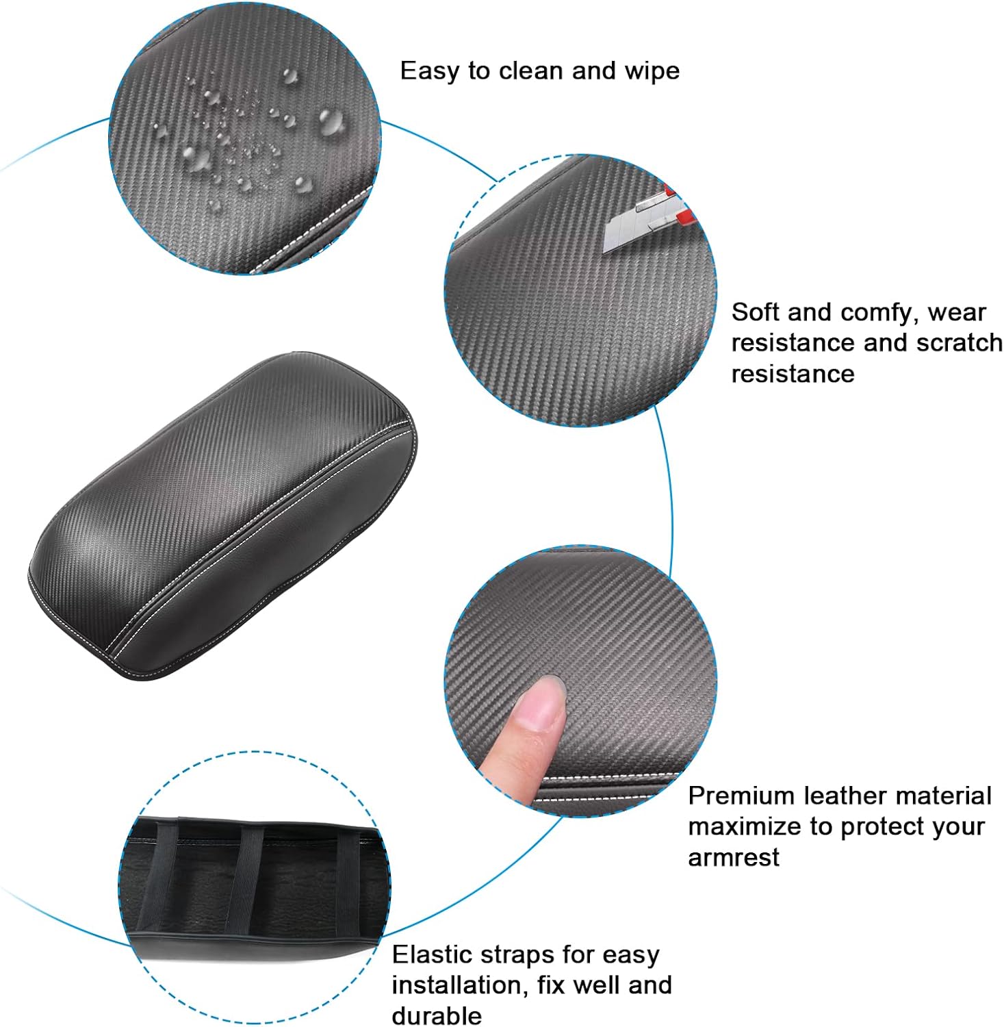 SXCY Fit for 2025 2022-2024 Subaru Ascent Armrest Cover FIT for 2022-2024 2025 Subaru Ascent Center Console Cover 2025 Ascent Accessories for 2019-2025 Ascent Console Armrest Cover
