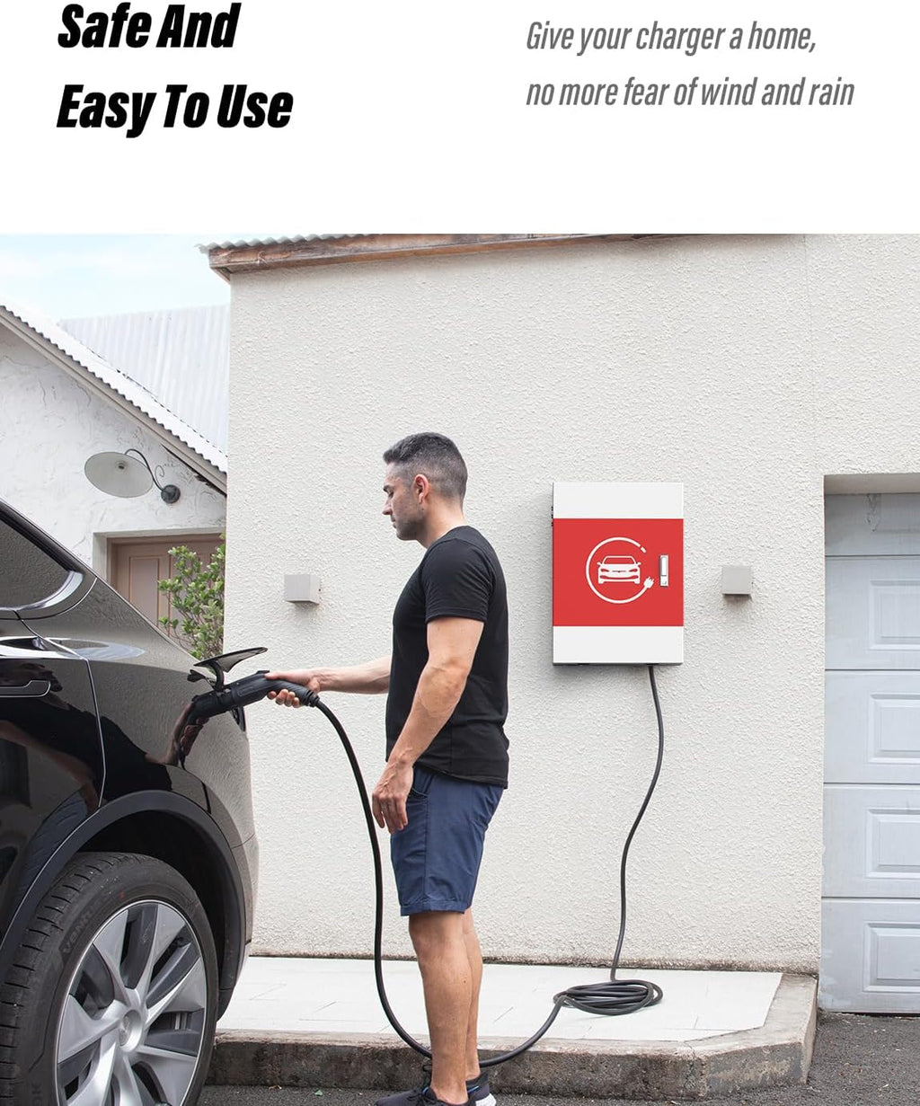 BMZX for Tesla Wall Charger Box Compatible with Tesla Wall Connector Gen 3, Indoor/Outdoor EV Charger Enclosure, Cable Organizer, Waterproof & Dustproof