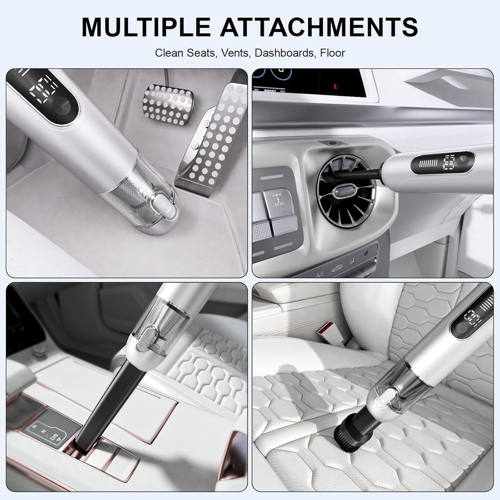 Cordless Handheld Car Vacuum, 16000PA 2-in-1 Blow & Suction, Brushless Motor, Type-C, Low Noise, for Home, Office