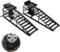 2 Pack Hydraulic Car Ramps 10,000lbs/5T Capacity Low Profile Car Lift Service Ramps Truck Trailer Garage, Height Hydraulic Vehicle Ramps,Black