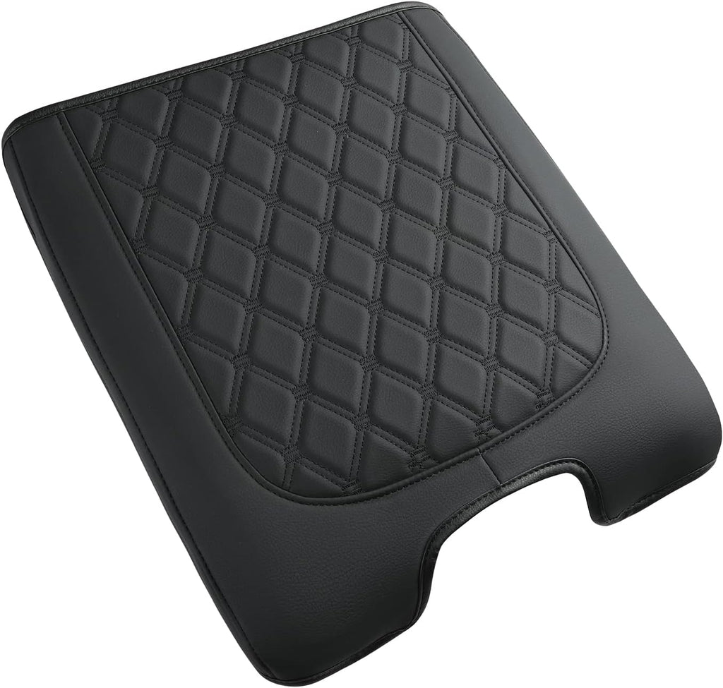 GIANT PANDA Custom Fit Console Cover for 2013-2018 Ram 1500 & 2013-2024 Ram 2500/3500/1500 Classic Model Jump Seat Console - Waterproof Faux Leather Armrest Center Cover - Full Protection - Black