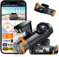 Vantrue N5S 4 Channel 360 Degree WiFi Dash Cam, STARVIS 2, IR Night Vision, 2.7K+1080P*2+1440P Front Rear Inside Dashcam, Voice Control, GPS, 24 Hours Parking Mode, LTE Support, Support 1TB Max