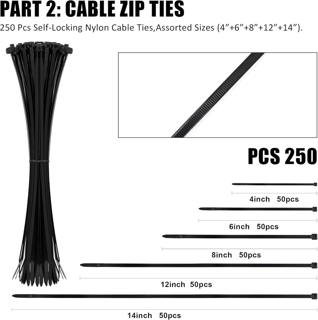 UNITEDPOWER Cable Tie Holder, Wall Mount Storage Rack Organizer for Workshop, Shed, Garage, Home, Fit Various Lengths Zip Tie