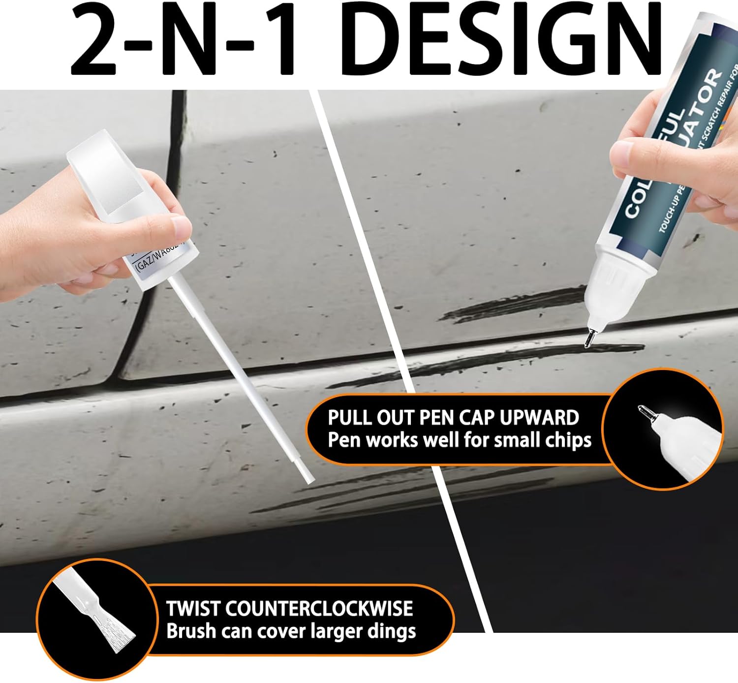Downpour Metallic(GXP/WA136H) Touch Up Paint for GMC, Car Paint Pen Scratch Repair Two-In-One Touch Up Paint, Premium Car Scratch Remover for Deep Scratches