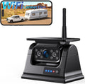 WiFi Magnetic Solar Wireless Backup Camera, 10500mAh Rechargeable 1080P Rear View Camera for Truck RV Trailer Car, DVR Recording Night Vision IP69 Waterproof, App for Phone iOS Android AP1 DVKNM