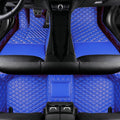 Custom Colors Car Floor Mats Black Pink for 99.9% Sedan SUV Sports， All-Weather Liners Car Floor mat，Luxury Leather Automotive Floor Mats (Blue,3D Floor Mats)