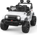 12V Kids Electric Ride On Truck Car w/Parent Remote Control, Spring Suspension, LED Lights & AUX Port | Outdoor Ride Toy for Boys Girls