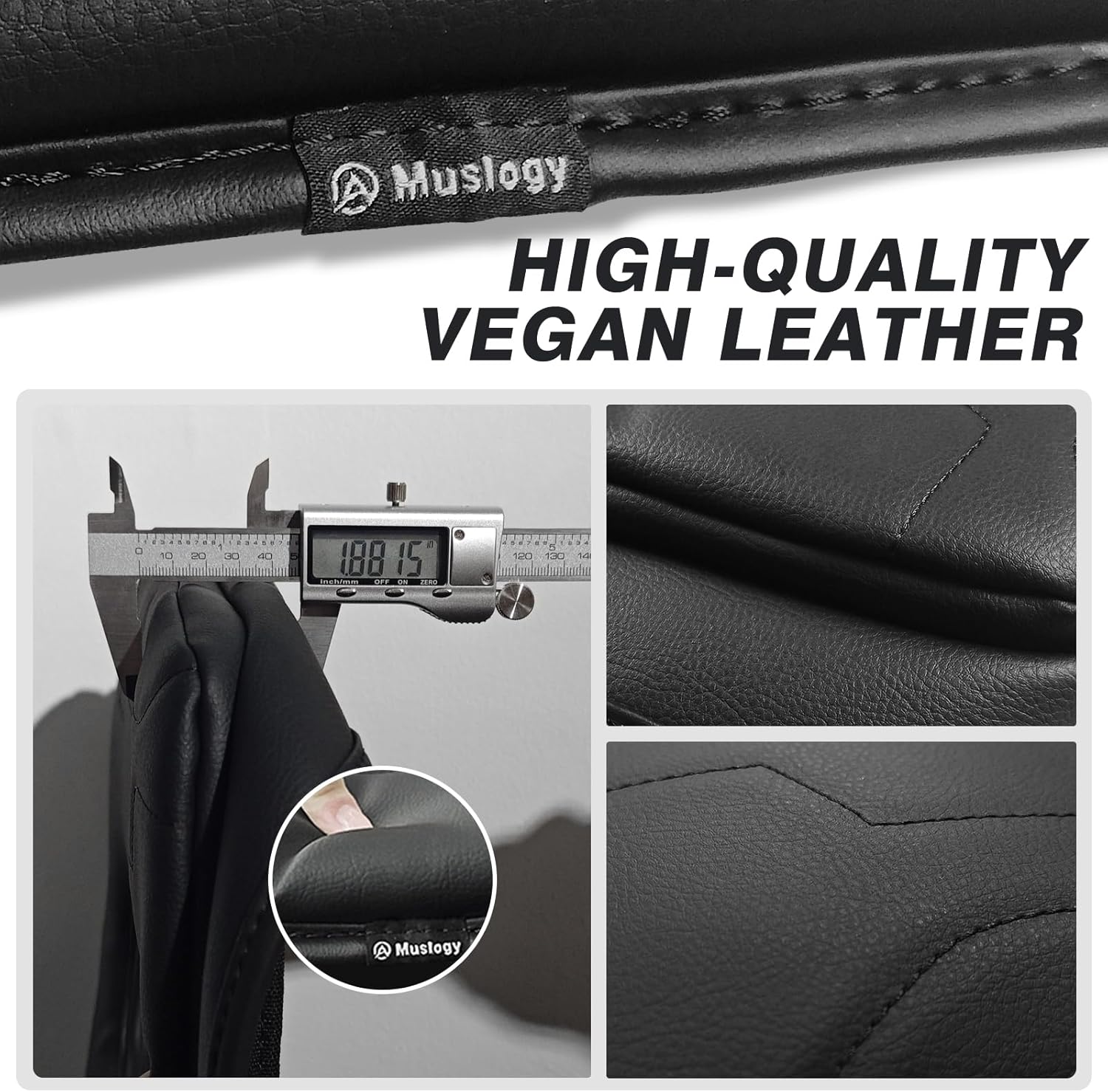 Muslogy Center Console Armrest Cover Compatible with Chevy Silverado & GMC Sierra 2019-2025 Comfort Armrest Pad Arm Rest Cushion Vegan Leather Protector 1-Inch Extra Thick(Jump Seat ONLY)