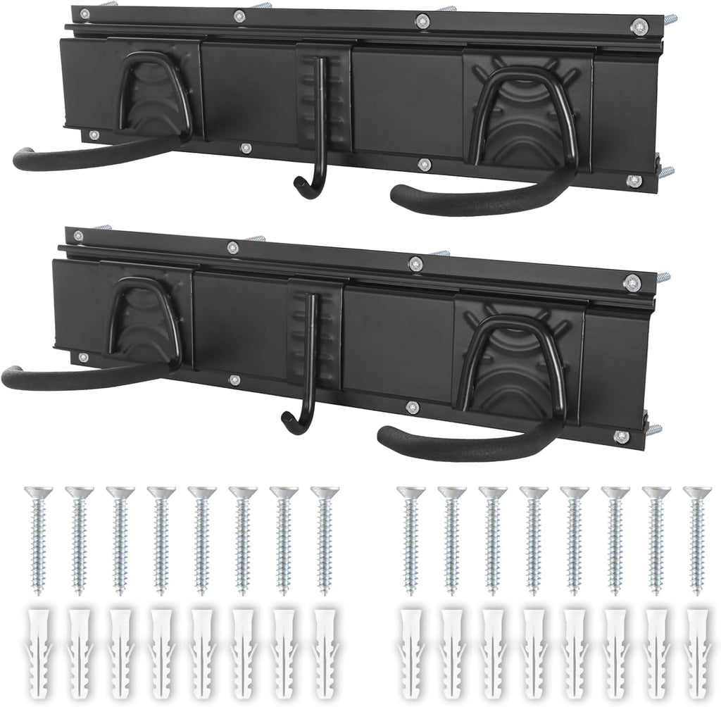 Bike Storage Rack Wall Mount Garage Hanger for 3 Bicycles & 2 Helmets, Adjustable Bike Rack Holds Up to 200Lbs