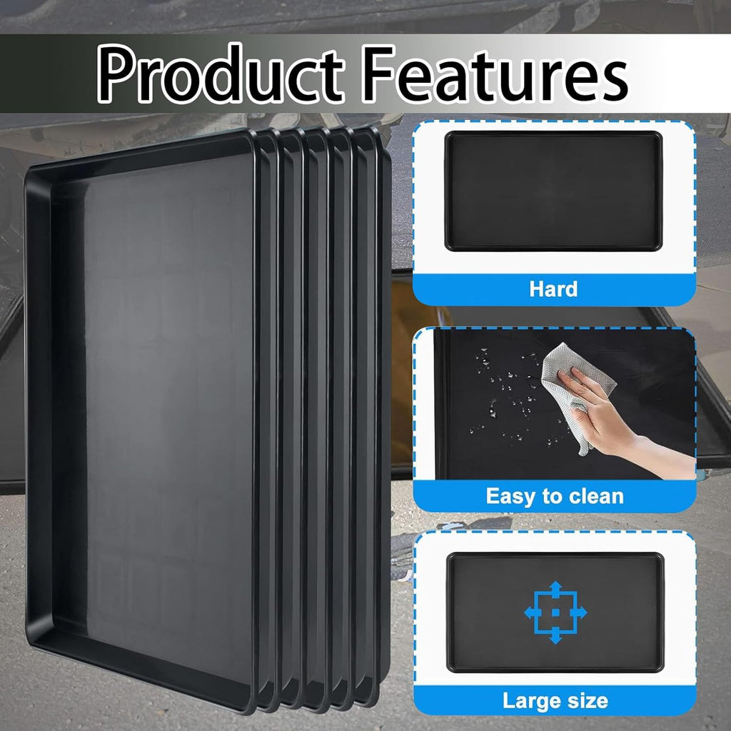 6Pcs Auto Oil Drip Pan Extra Large Oil Drip Pan for Under Car to Keep Garage Floor Show Room Driveway Safe and Clean(35.4 x 24 x 1.6 inch) (6PCS)