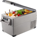 VEVOR CF35 Portable 37 Quart(35 Liter) 12 Volt App Control(-4℉~68℉), Car Refrigerator Dual Zone with 12/24v DC & 110-240v AC for Camping, Travel, Fishing, Outdoor or Home Use, Black+Gray