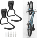 Bike Wall Mount with Fixed Hook, [2 Pack] Heavy Duty Bike Storage Rack, Bike Rack Vertical Stand for Garage - Easily Hang/Detach - with Screws Iron Bike Hanger Brackets