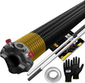 Garage Door Torsion Spring 250x2x36 for Right Side of Garage Door with Winding Bars, 1" Steel Bearing, and Gloves Heavy Duty Precision E-Coating 5-Year Warranty Minimum 30,000 Cycles (Black Cone)