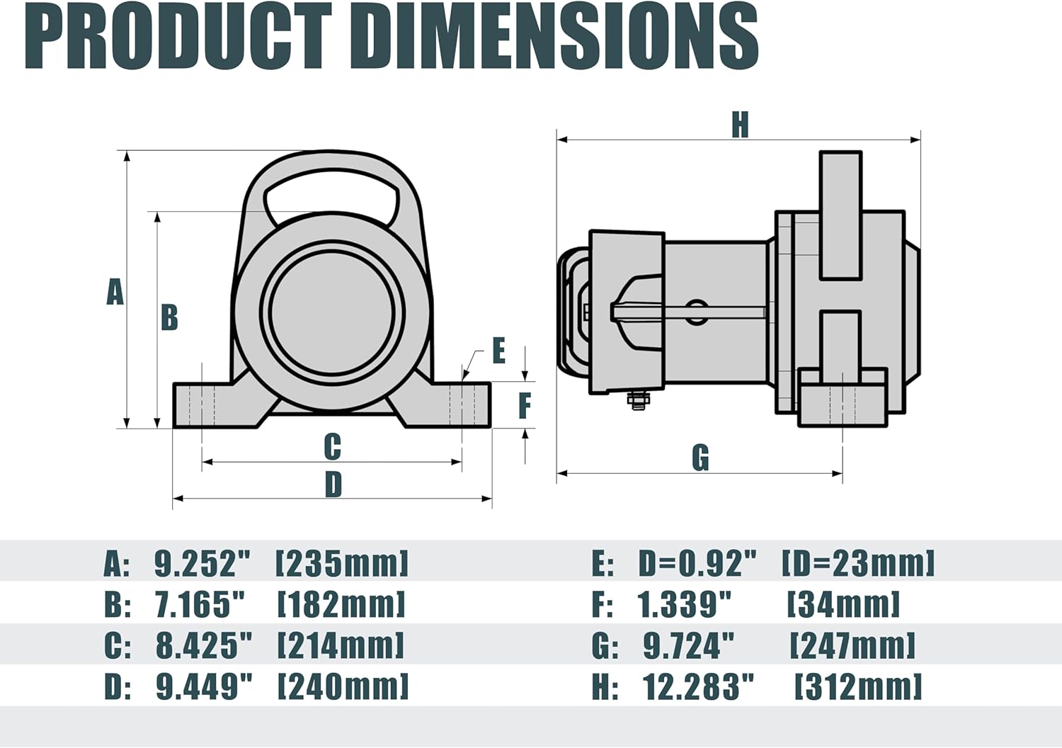 Dump Truck Vibrator Replacement for Clean Bed, Shake Out Excess Material in Truck Bed (DC-3500)