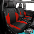 Seat Covers for Toyota 4Runner 2011-2024, Faux Leather Car Seat Cover Full Set, 2-Row-Only for 5 Seats Version-BlackRed