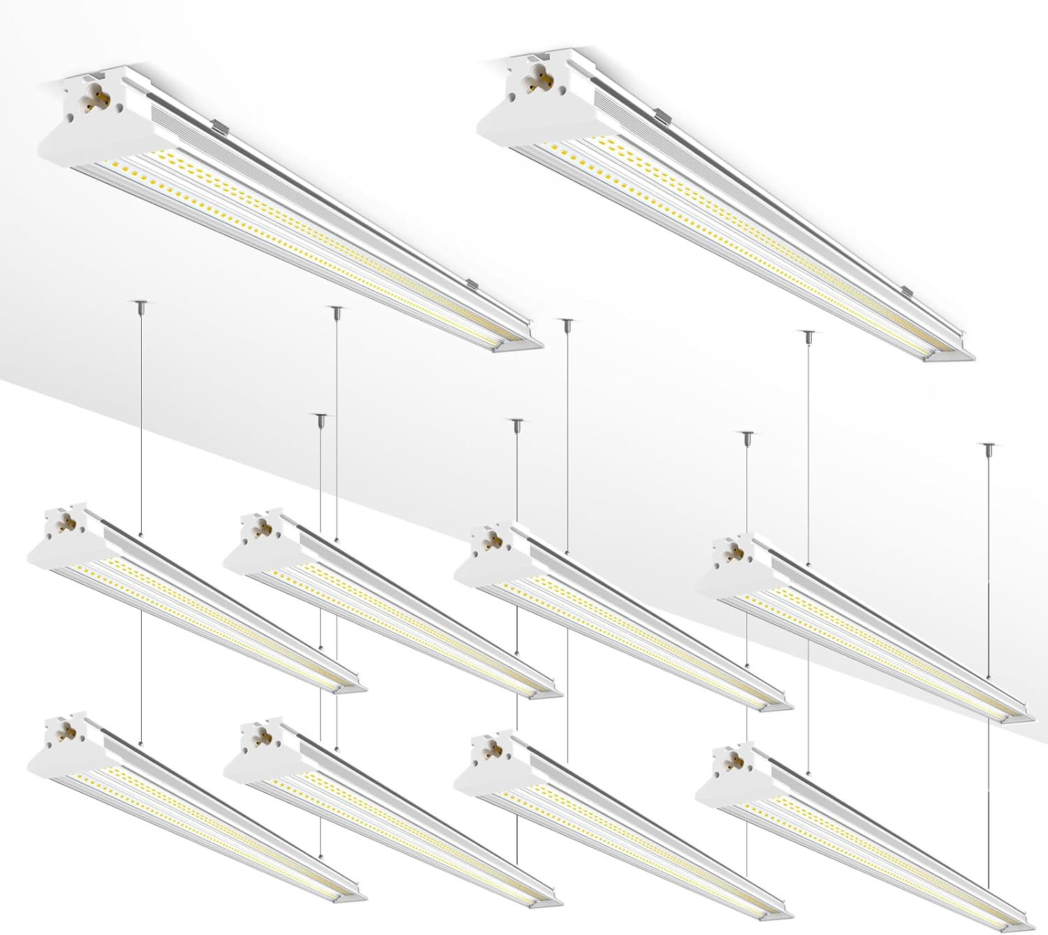 Super Bright New Upgrade Hanging | Surface Mount 8' 120w 5000k 20000lm 8ft Led Shop Light, Linkable Ceiling Lighting Garage Lights | Led Shop Lights 8ft for Garage Workshop Shop Warehouse
