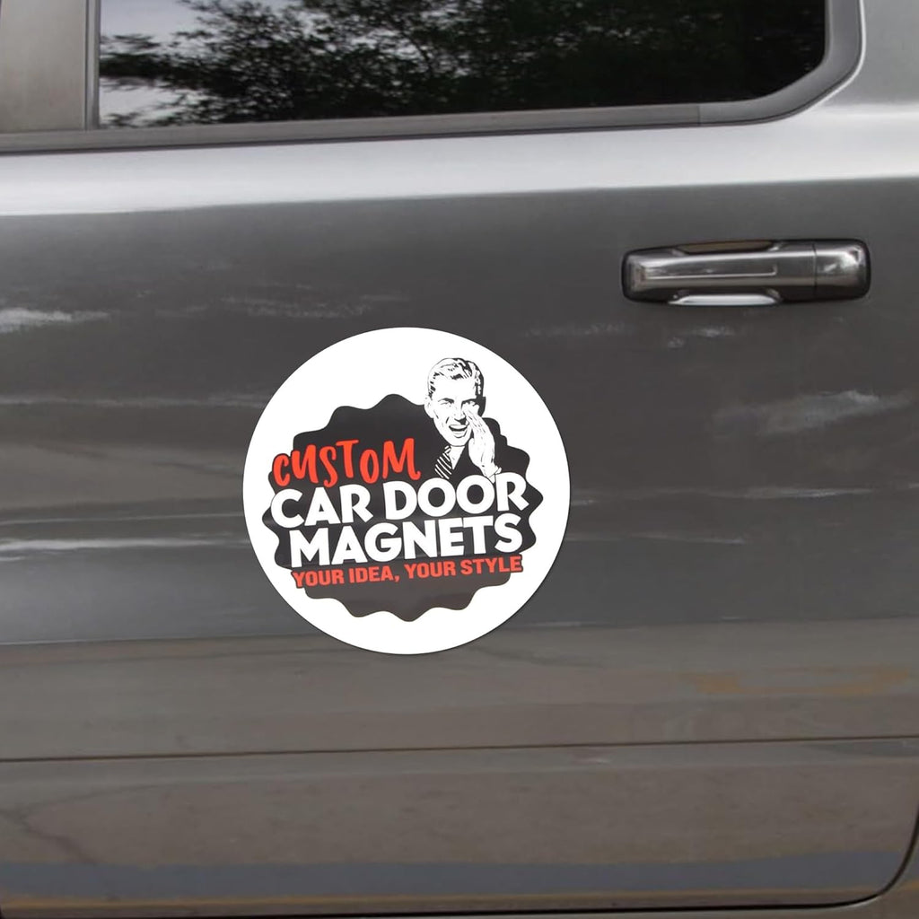 Custom Car Magnet Signs for Businesses (12" Round) 2 pk - Personalized Car Magnets for Advertising and Vehicle Promotion - Advertising Magnets for Cars Door - Professionally Printed