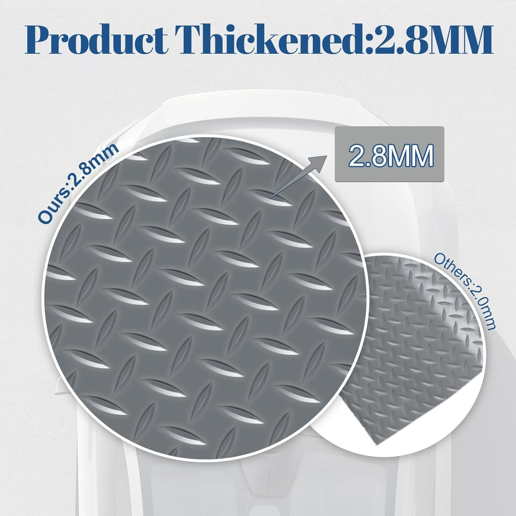 5 x 10 FT Garage Floor Mats - Slip Resistant Grip, Water & Stain Resistant PVC Mat for SUVs, RV Trailer,Truck,Pickup.2.8mm Thickened Diamond Plate Flooring Roll for Under Car,Parking Mats