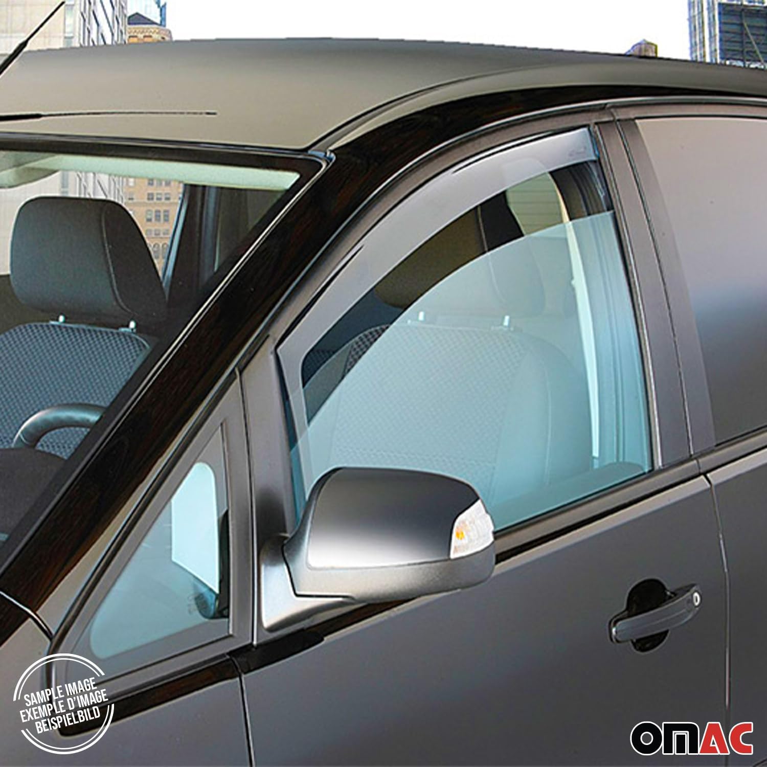 OMAC Front Bug Shield Hood Deflector & Window Visor for Mercedes Metris 2016-2024
