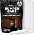 25 Door Slam Bumper Bars – Self-Adhesive Silicone Silencer Strips, Anti-Slam Noise Dampening Pads for Doors, Closets, Furniture, Soft Close Rattle Stopper, Door Protector – Vellax