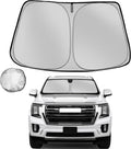 Windshield Sun Shade for 2021-2025 GMC Yukon XL Foldable Sun Sunshade for Car Front Window Blocks UV Rays and Heat Automotive Interior Protector Custom Fit Accessories