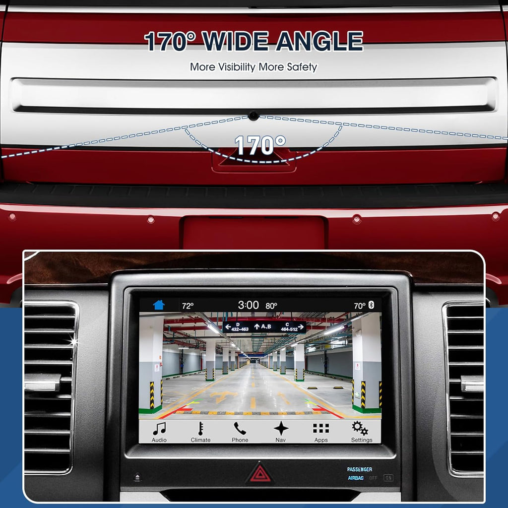 Rear View Backup Reverse Camera Fit for Ford Flex 2013-2019,Safety Parking Back Up Assist Camera OE Number GA8Z-19G490-A EA8Z-19G490-A DA8Z-19G490-A DA8Z-19G490-C
