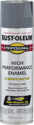 Rust-Oleum 7587838 Professional High Performance Enamel Spray Paint, 15 Oz, Gloss Dark Machine Gray