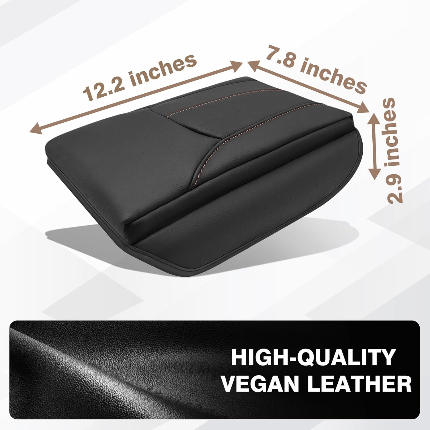 Muslogy Center Console Cover 1-Inch Extra Thick Armrest Pad Compatible with 2025 Subaru Forester Accessories Arm Rest Cushion Padding Anti-Scratch Middle Console Leather Armrest Lid Protector