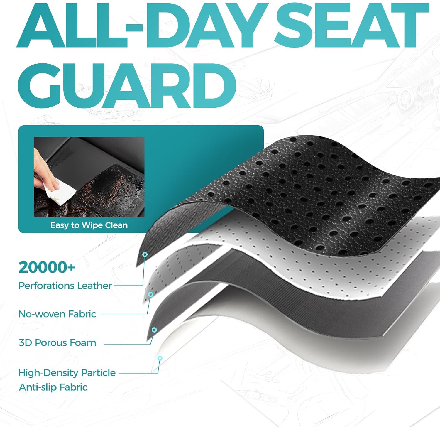 for Toyota Camry Seat Covers L LE XLE 2012 2013 2014 2015 2016 2017 - Custom Fit Car Seat Covers Full Set, Waterproof Breathable Luxury Leather Seat Covers for Cars, Black Red Not for Hybrid