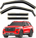 in-Channel Window Rain Guards Fit for Ford Explorer 2020 2021 2022 2023 2024 2025 Extra Durable Window Visors Window Deflectors Vent Visors Vent Shades Car Accessories-4 pcs 2-Q10